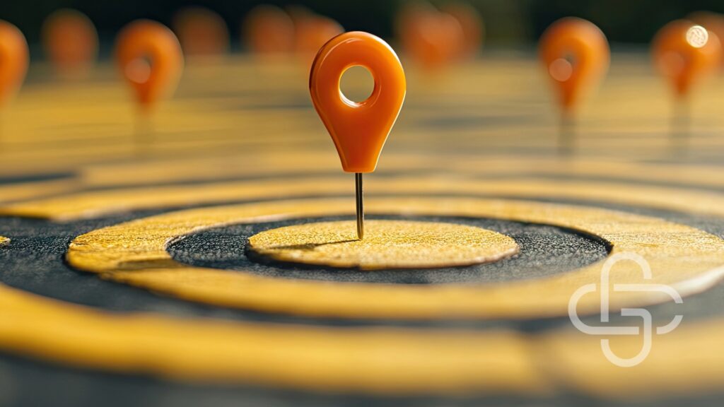 Image of pins marking targets